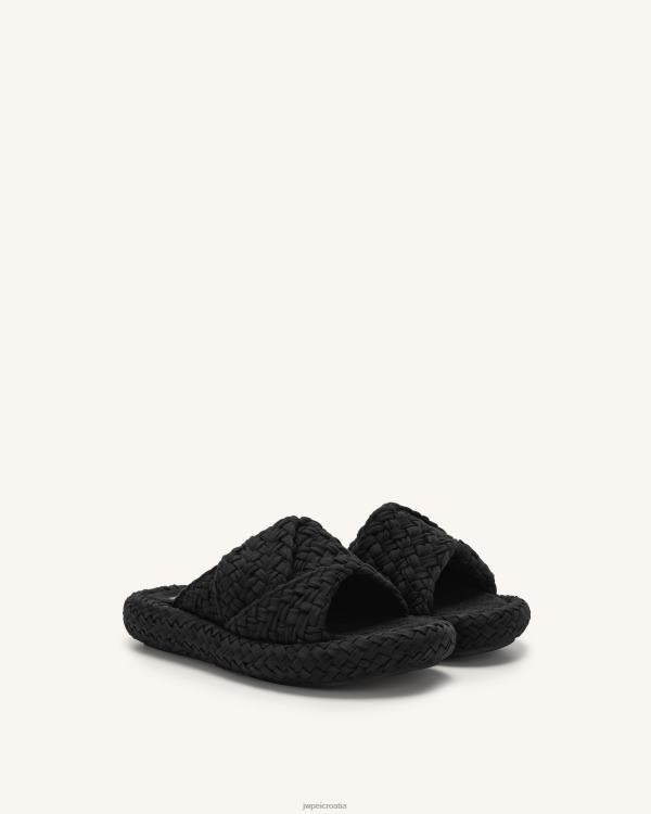 hr JW PEI lilah tkana sandala s platformom crno sandala T20BL341