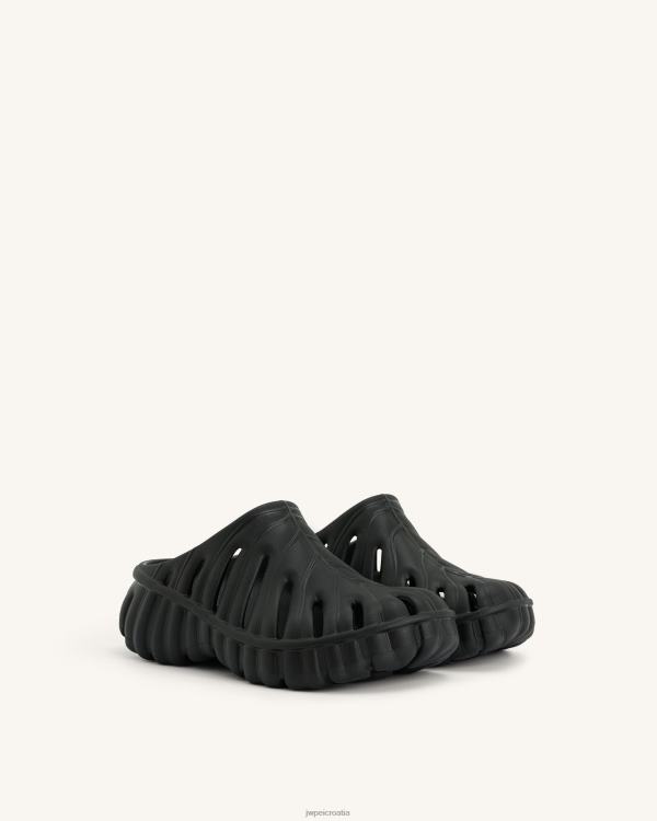 hr JW PEI tara leaf platform klompa crno sandala T20BL311