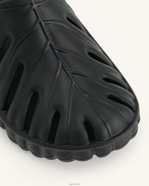 hr JW PEI tara leaf platform klompa crno sandala T20BL311
