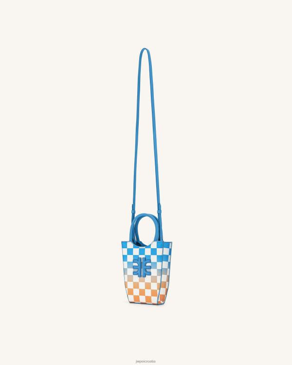 hr JW PEI torba za telefon fei gradient checkerboard jezero plava i narančasta torba za telefon T20BL232