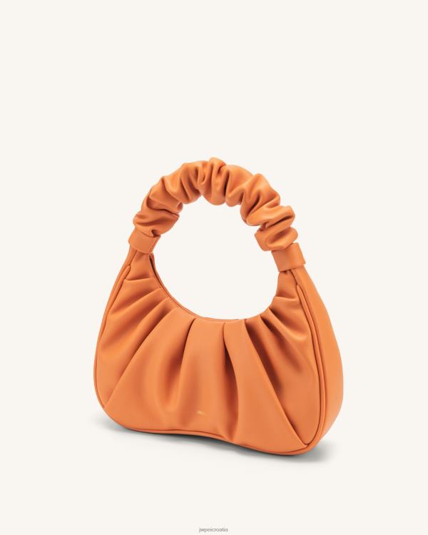 hr JW PEI gabbi ruched hobo torbica naranča torba za rame T20BL69