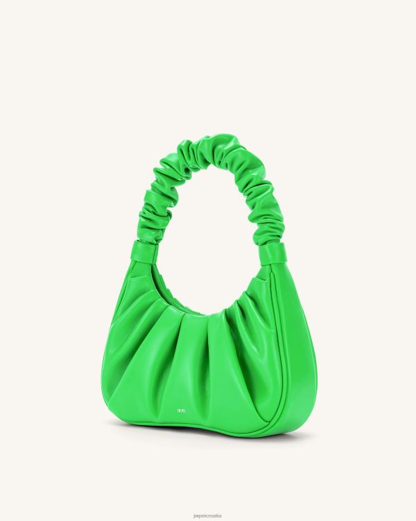 hr JW PEI gabbi ruched hobo torbica neonski zeleno torba za rame T20BL137