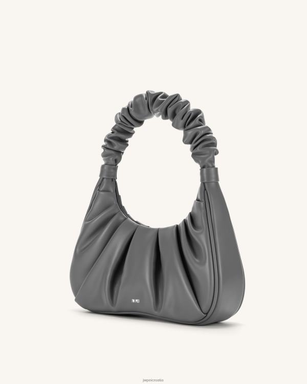 hr JW PEI gabbi ruched hobo torbica siva torba za rame T20BL124